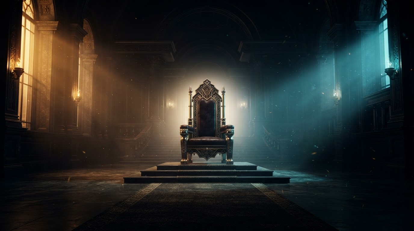 The Commander's Throne — the central seat that controls both sides of the conglomerate
