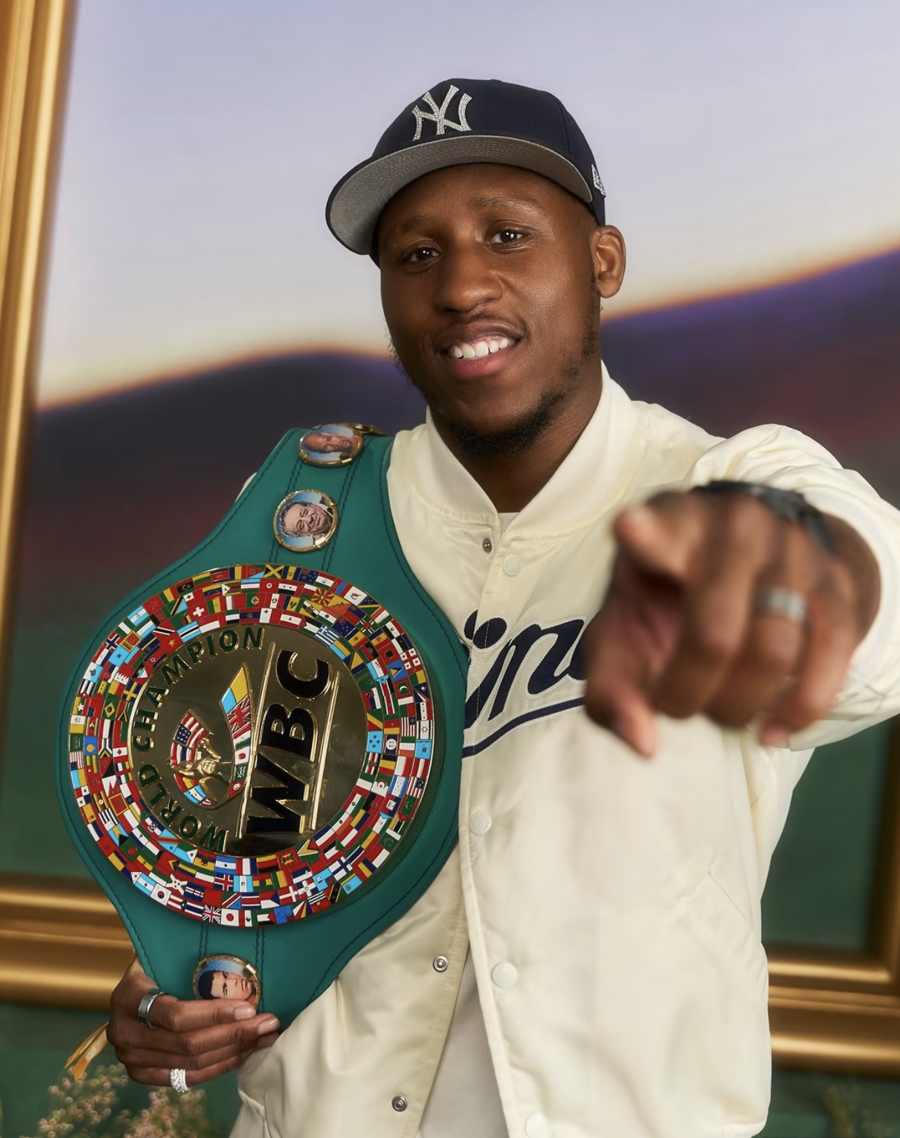 WBC World Champion boxer holding championship belt — Synstella Athlete, NIL & Brand Ambassador