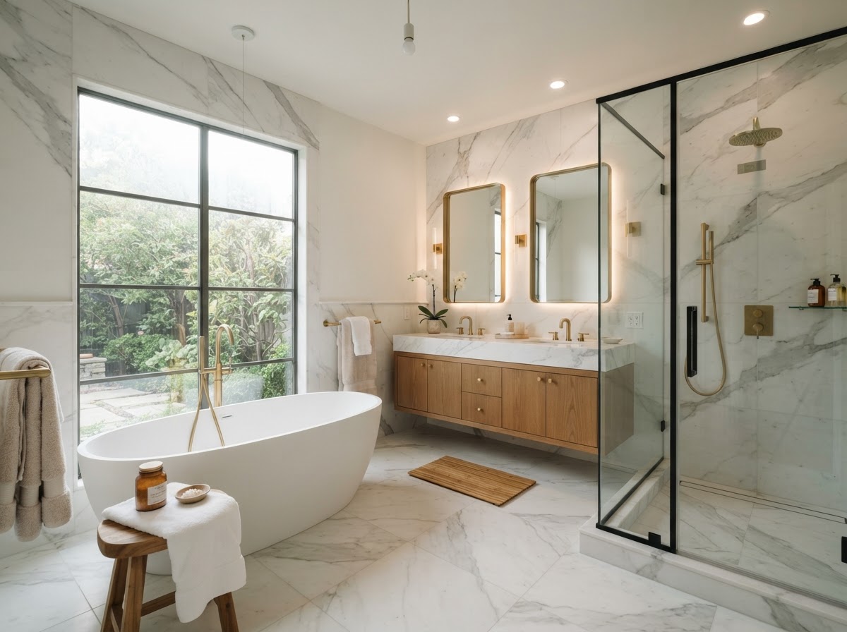 Spa-Inspired Bathroom — Bathrooms by JA Fencing LLC