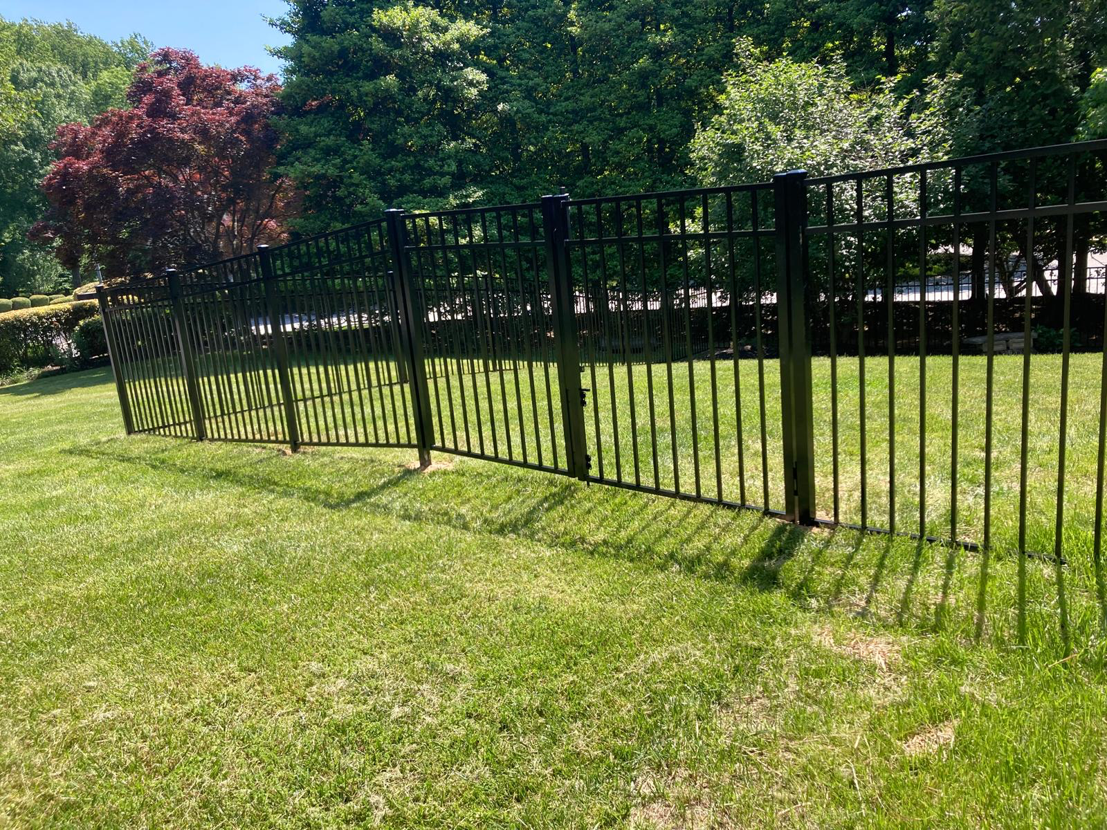 Black Ornamental Aluminum Fence & Walk Gate — Fencing by JA Fencing LLC