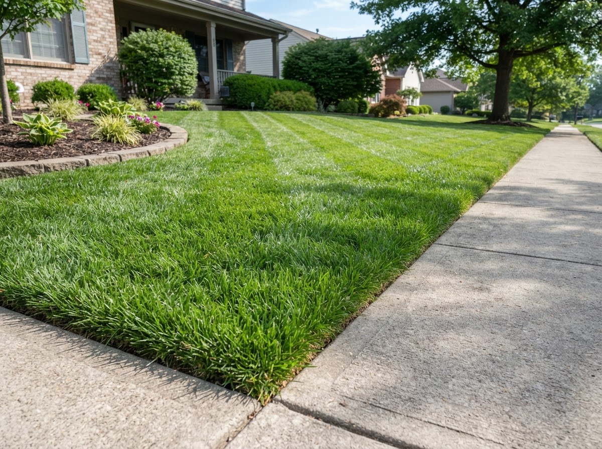 A maintained lawn in the Oconee County area.