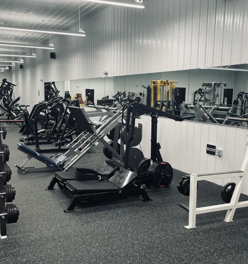 Inside Iron Body Strength & Fitness gym equipment floor in Dingmans Ferry PA