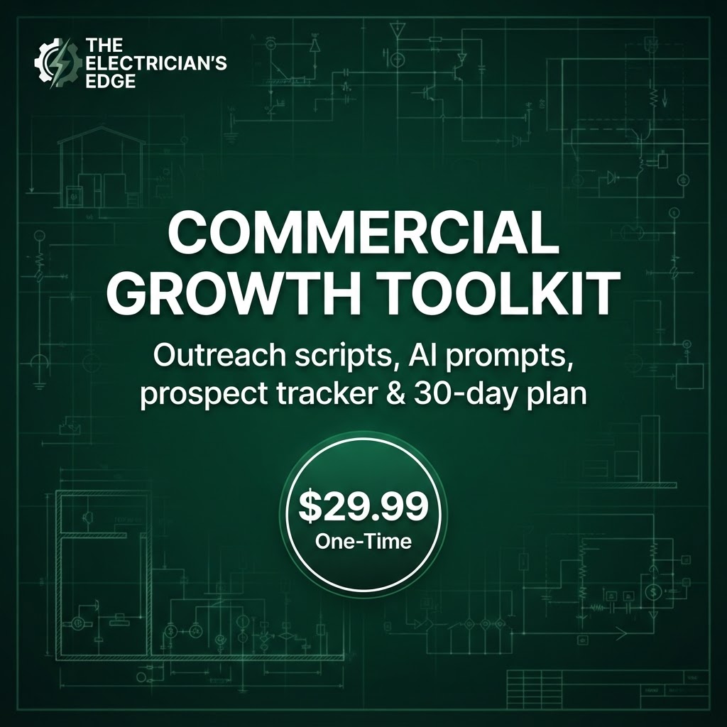 Outreach email template cards for electrical contractors