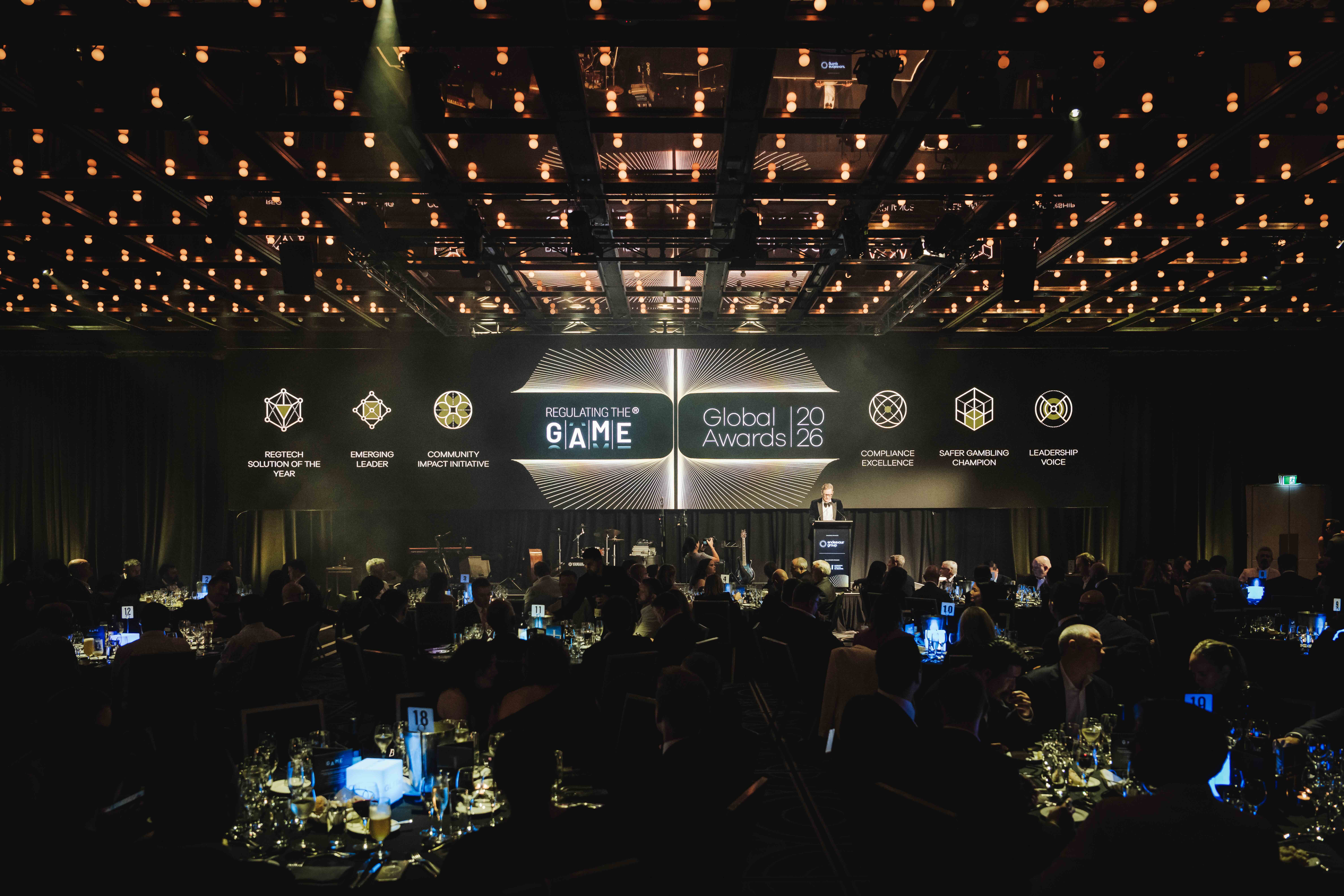 Regulating the Game Awards gala stage and audio-visual production at Sofitel Wentworth Sydney