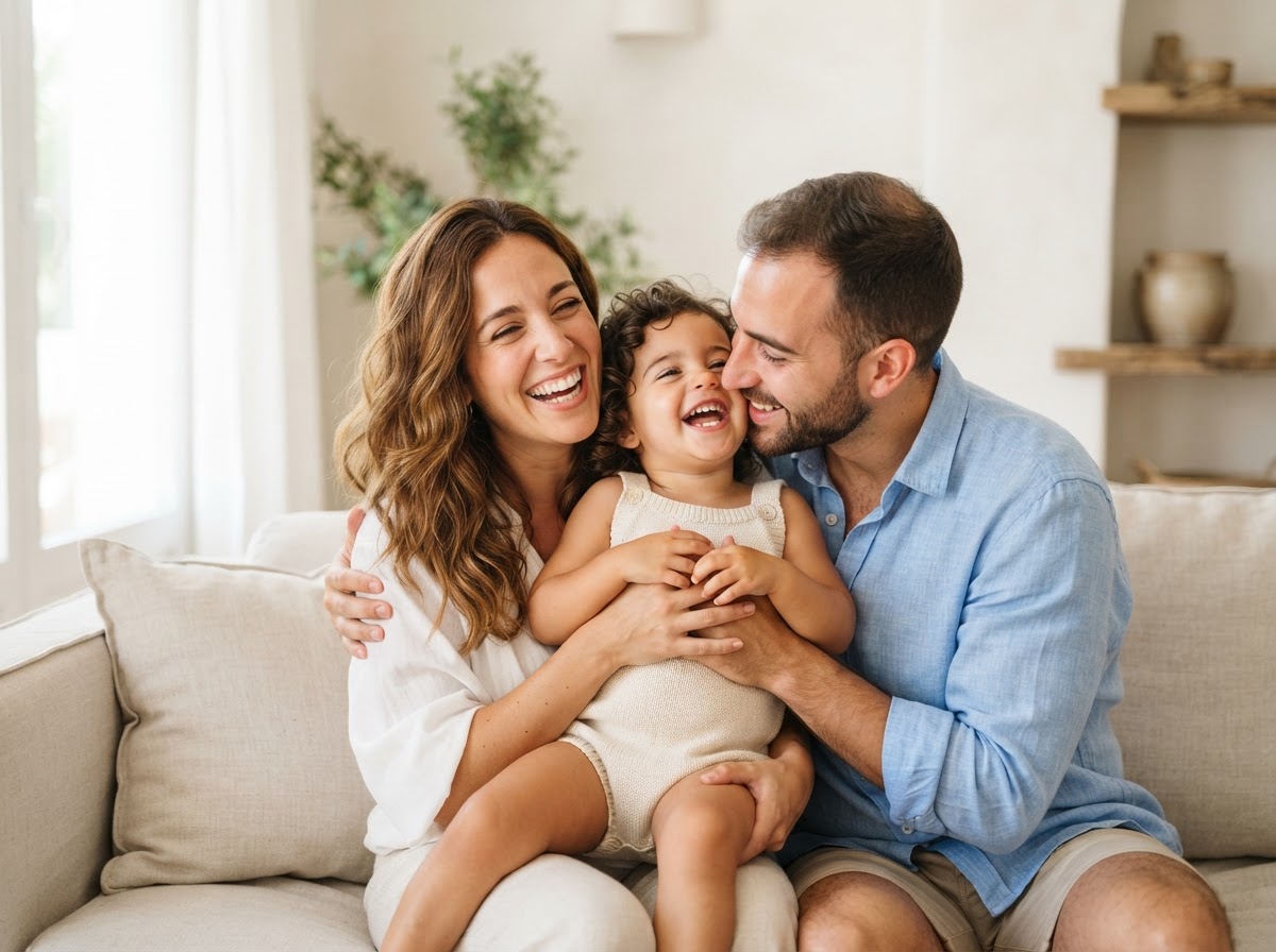 Familia cuidando de los suyos