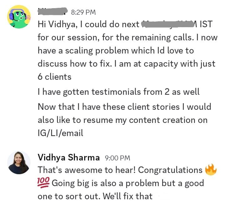 Client chat: Scaling problem, at capacity with 6 clients