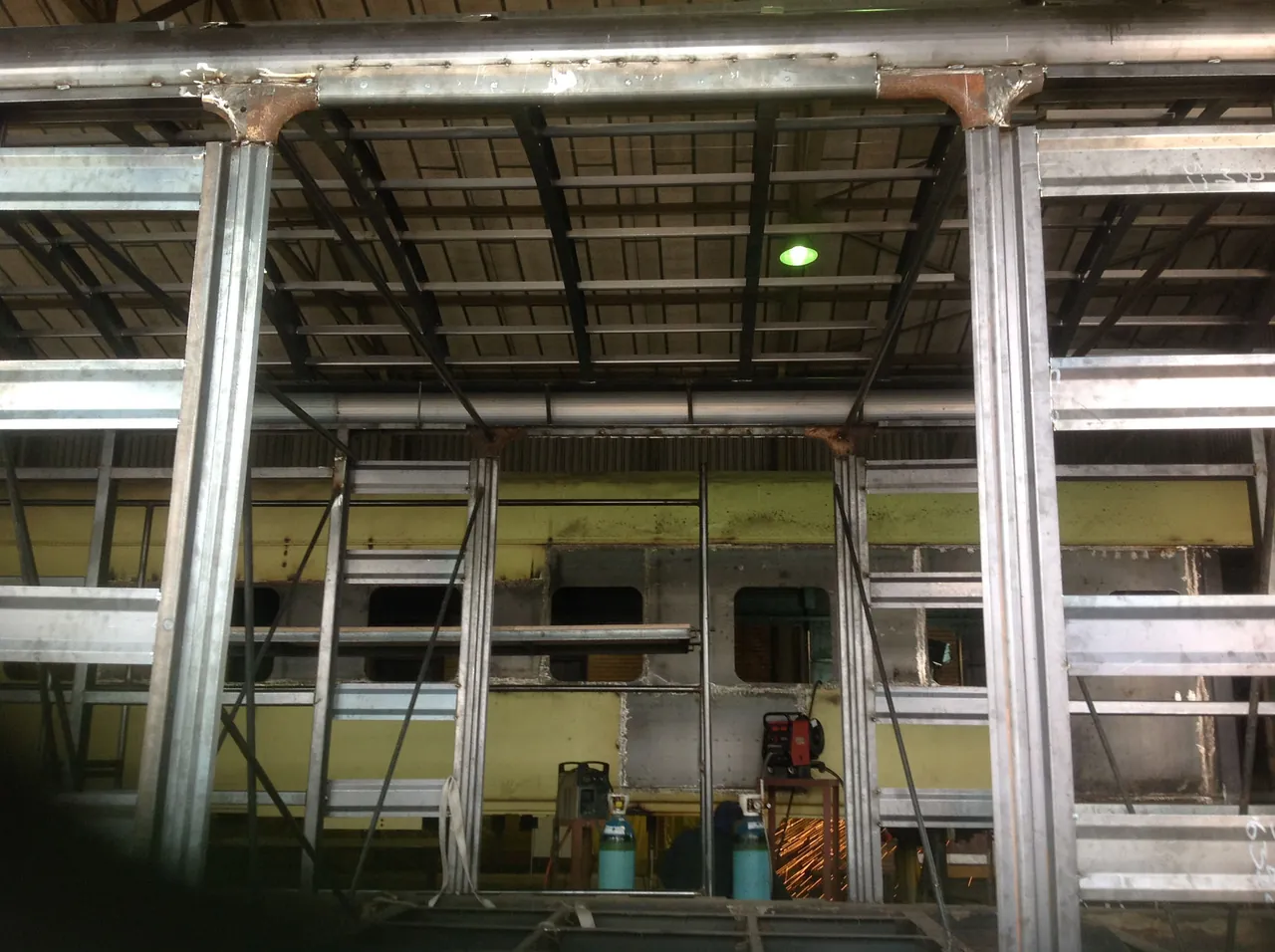 Coach body side framing during structural rebuilding