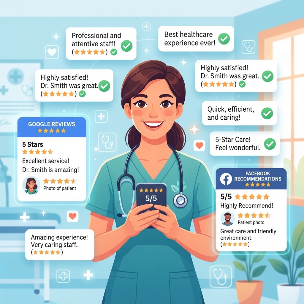 Patient reviews and reputation growth for physiotherapy clinics