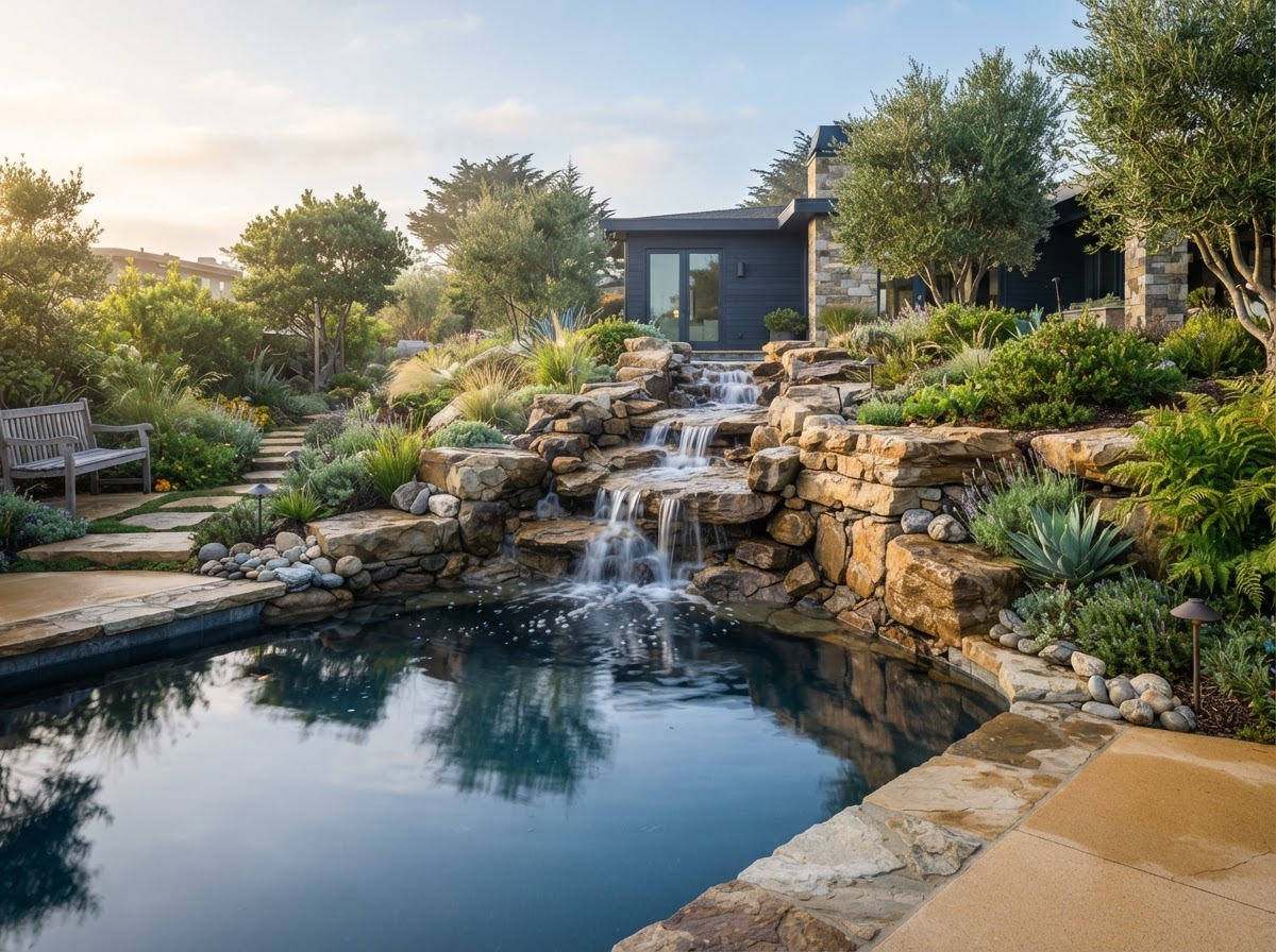 Waterfall & Water Feature Care performed by M Brothers Aquatech