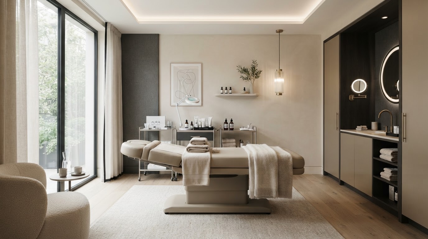 Sala de tratamiento de una clínica de estética premium