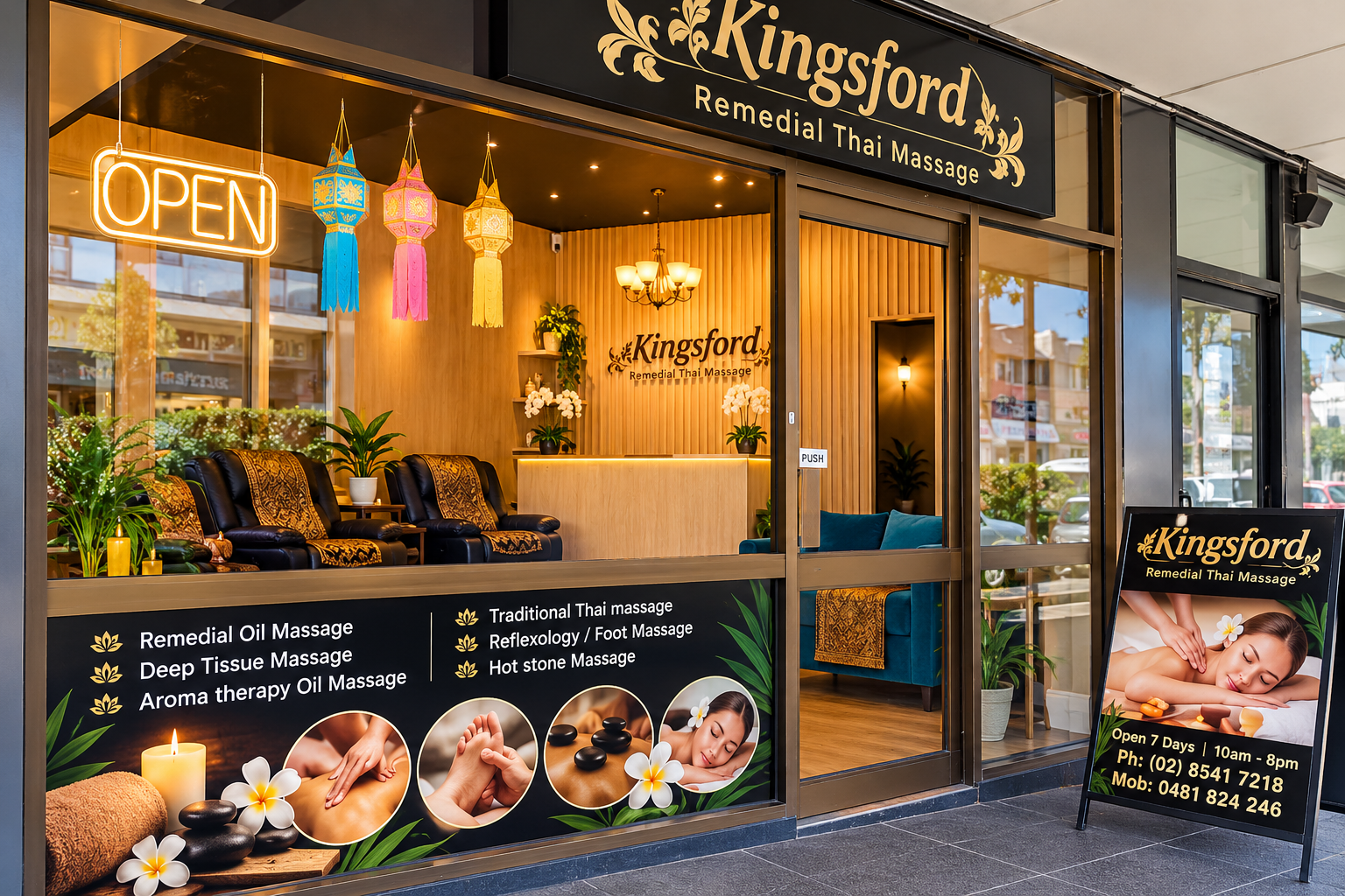Kingsford Remedial & Thai Massage front entrance on Anzac Parade