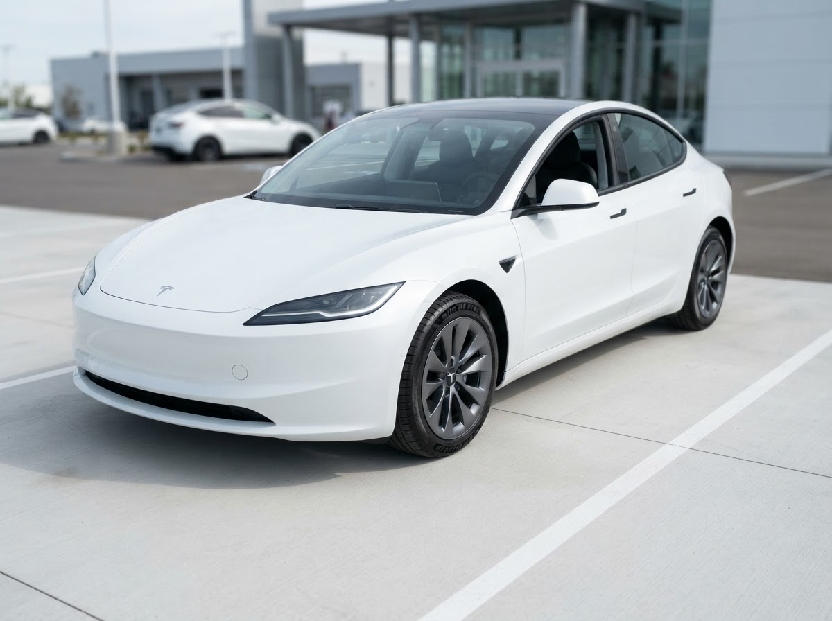 2024 Tesla Model 3 Long Range — Pearl White exterior