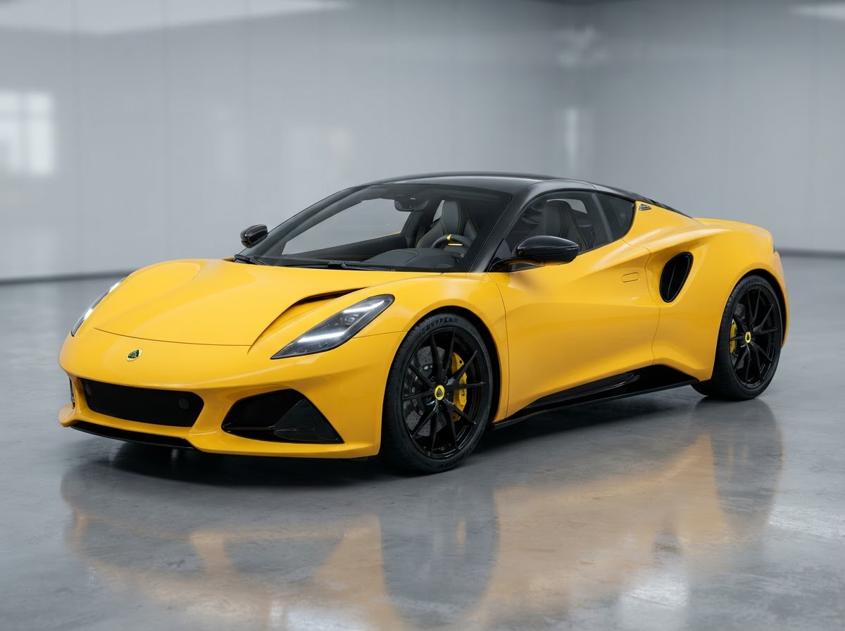 2023 Lotus Emira First Edition V6 — Hennar Yellow exterior
