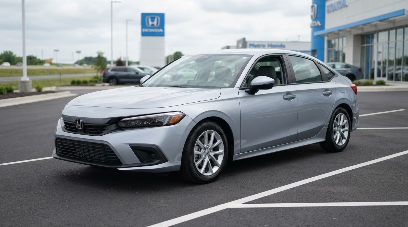 2024 Honda Civic EX — Lunar White exterior