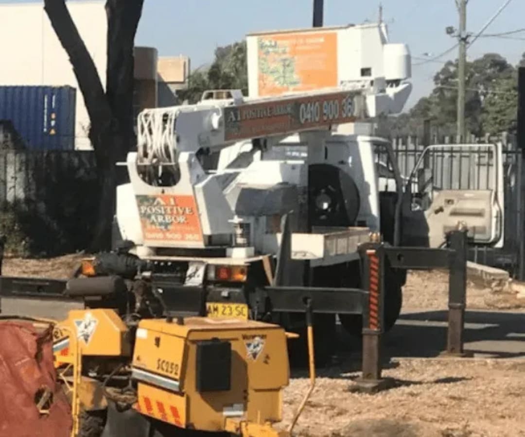 A1 Positive Arbor truck and stump grinder equipment