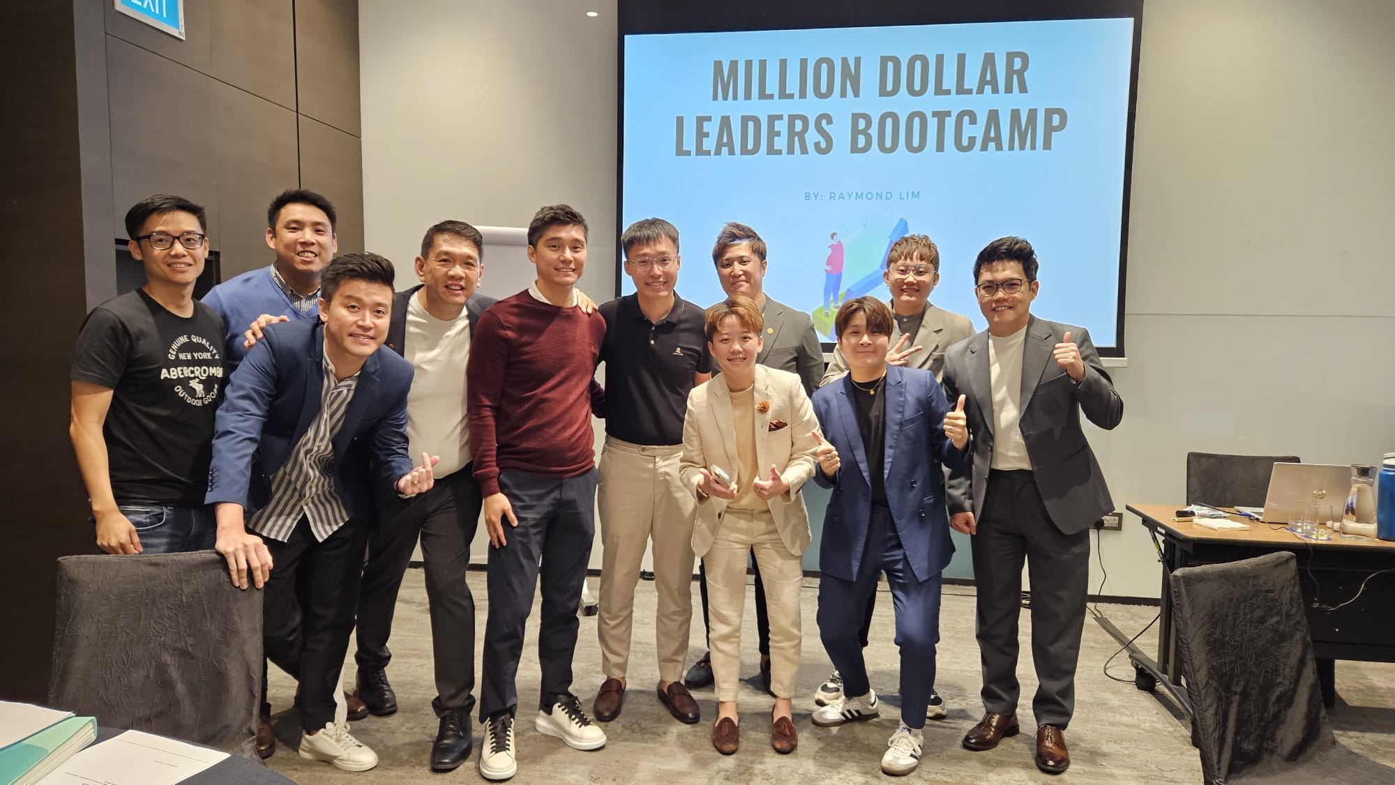 Million Dollar Leaders Bootcamp participants with Raymond Lim