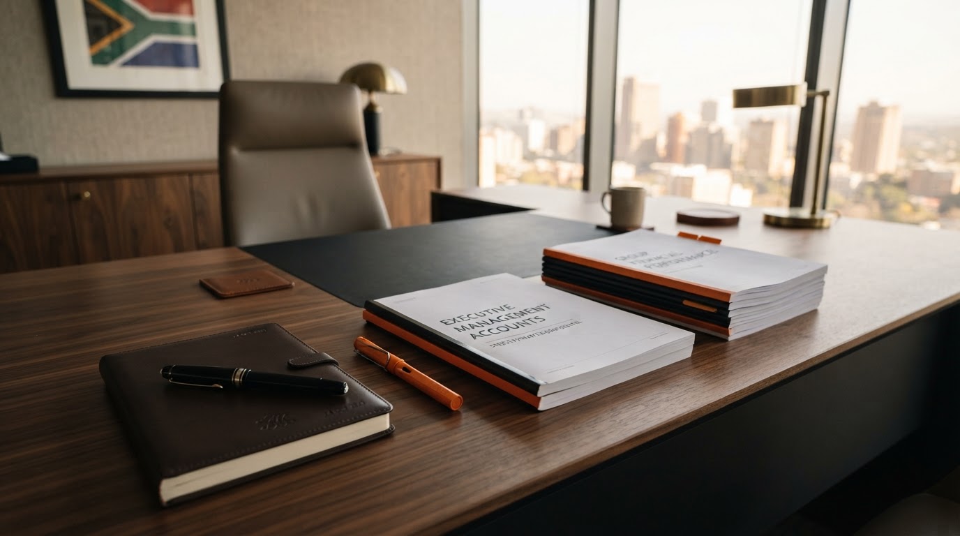 Executive accounting and finance workspace