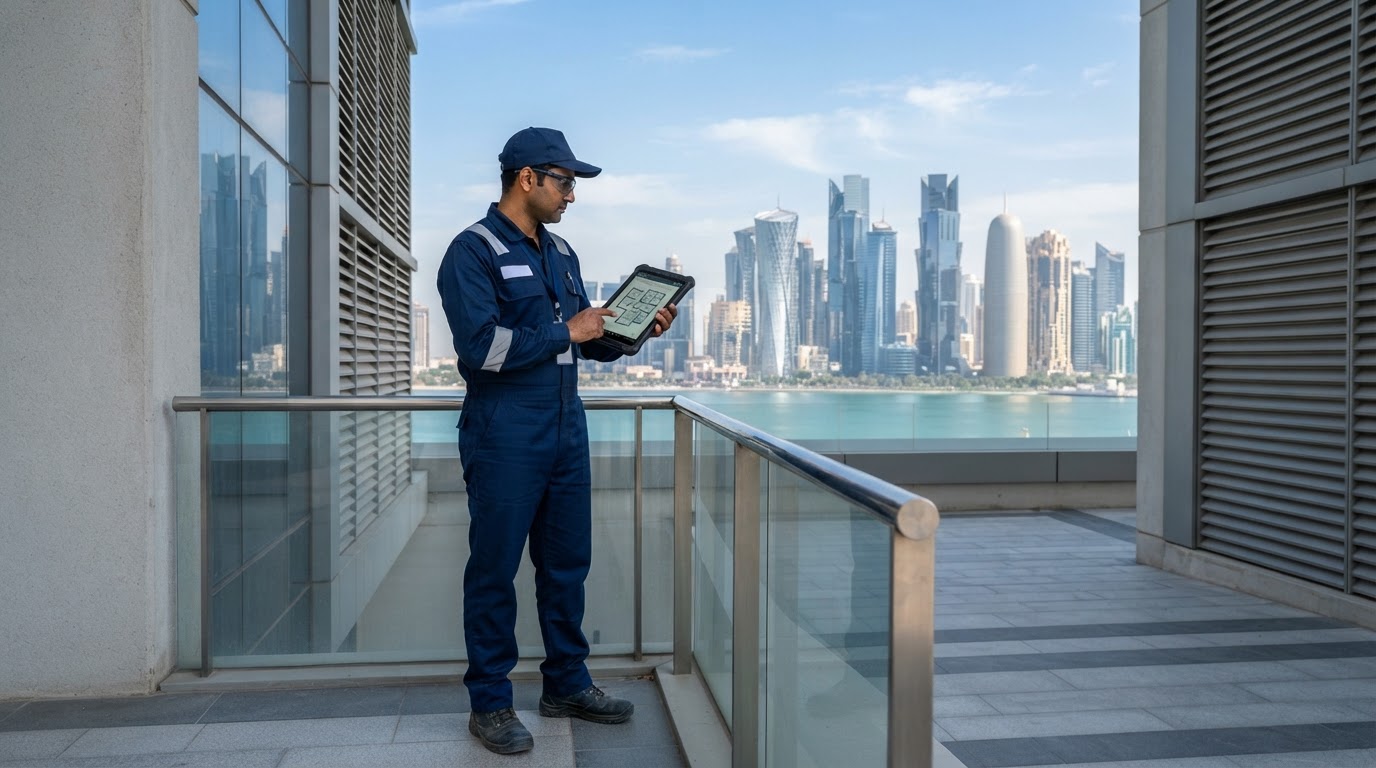 Woof Maintenance Services technician on site in Qatar