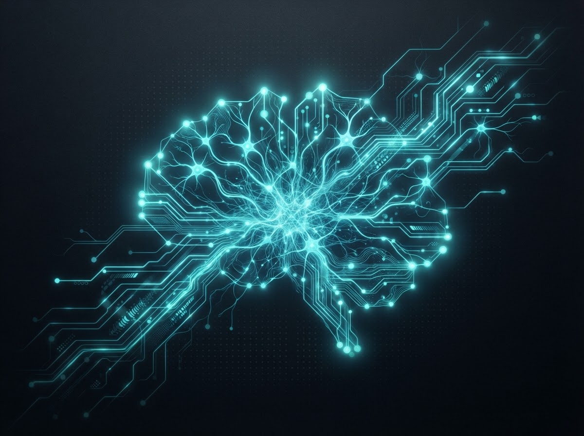 Abstract AI neural network visualization representing Zabarda AI's systems