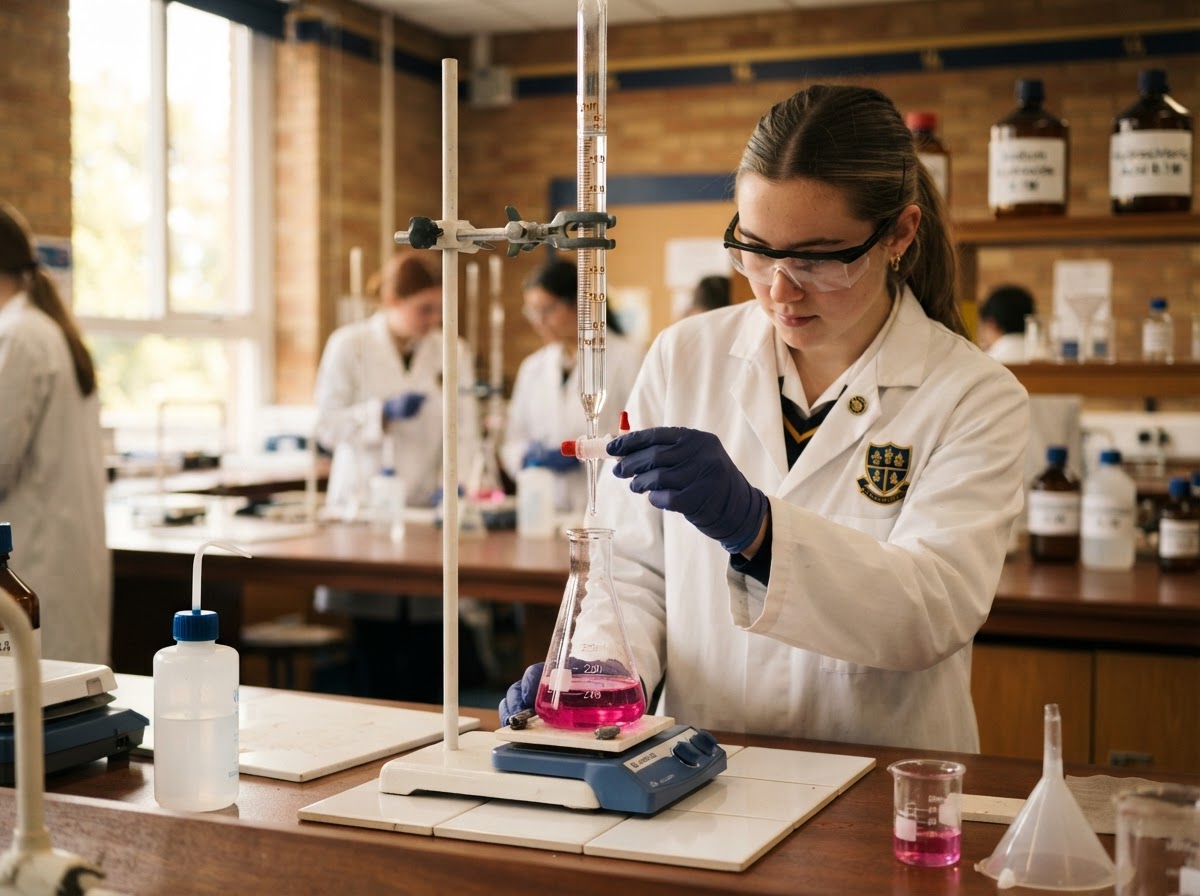 A molecular model kit with organic molecules built for A-Level Chemistry