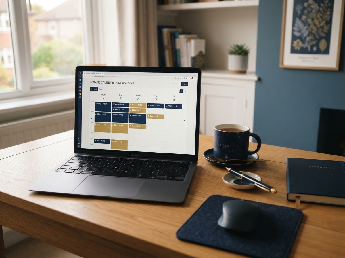 A live online lesson on a laptop screen during a GCSE tutoring session