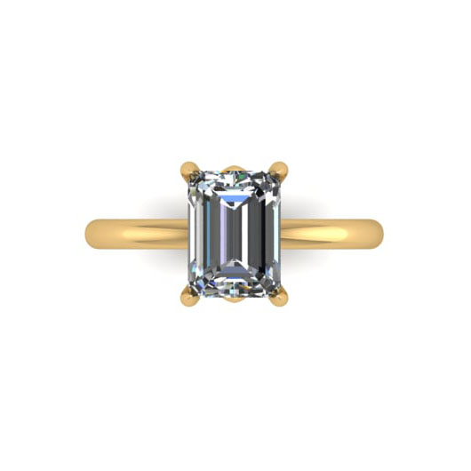 Emerald Cut Solitaire Engagement Ring