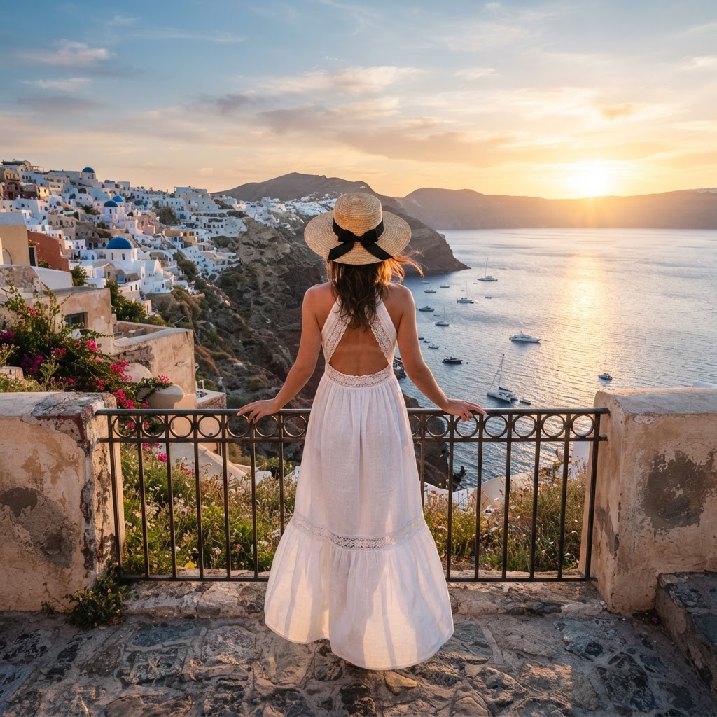 Travel advisor client enjoying the Mediterranean coastline