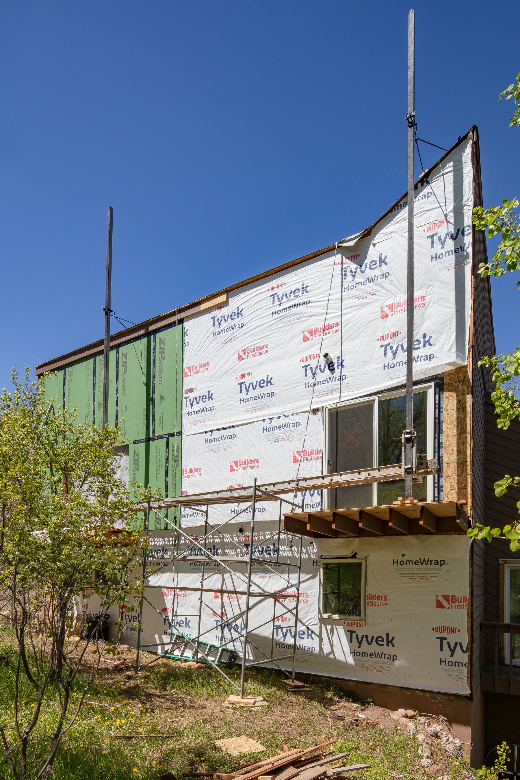 Exterior Envelope & Cantilevered Balcony Framing — Daisy Lane, Aspen Valley, CO