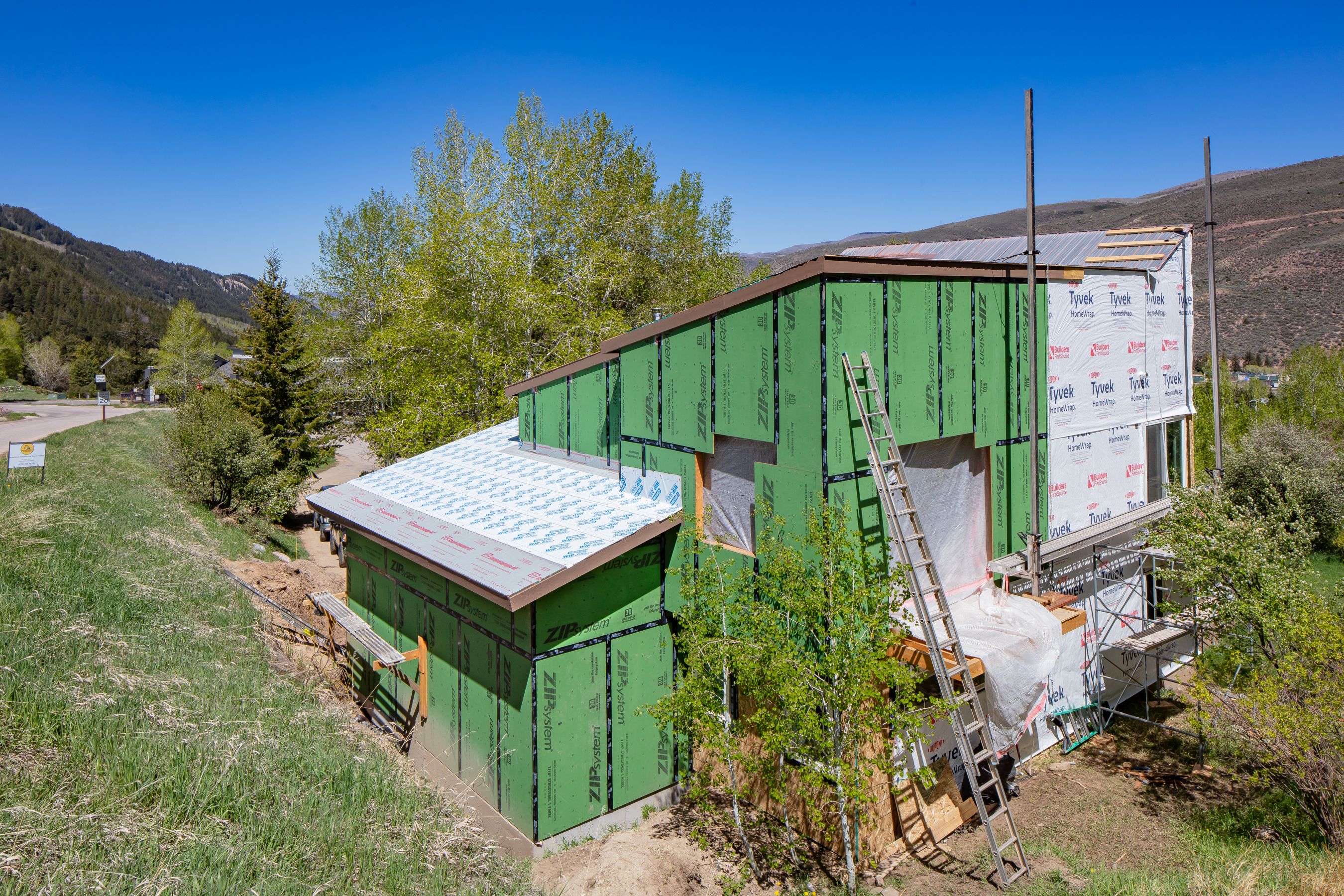 Roof Decking & Exterior Elevation Framing — Daisy Lane, Aspen Valley, CO