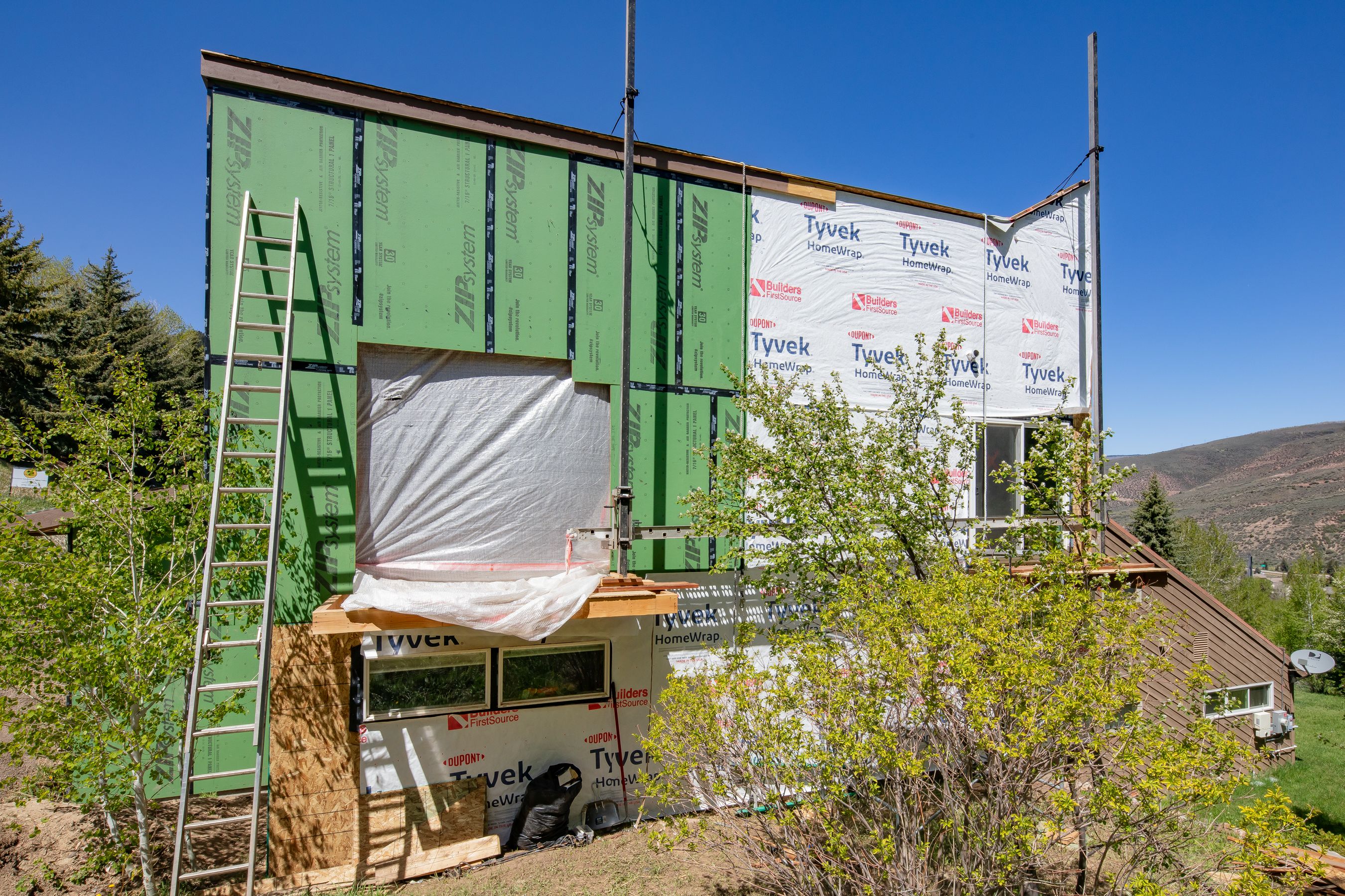 Multi-Level Shear Wall Sheathing & Weatherproofing — Daisy Lane, Aspen Valley, CO
