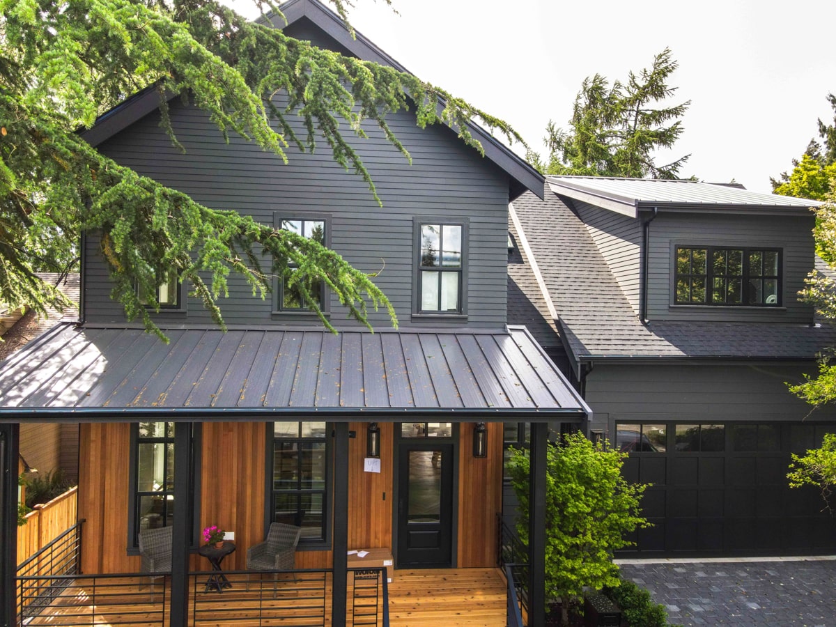Rustic Contemporary Cabin-like Exterior Design project in Seattle, WA