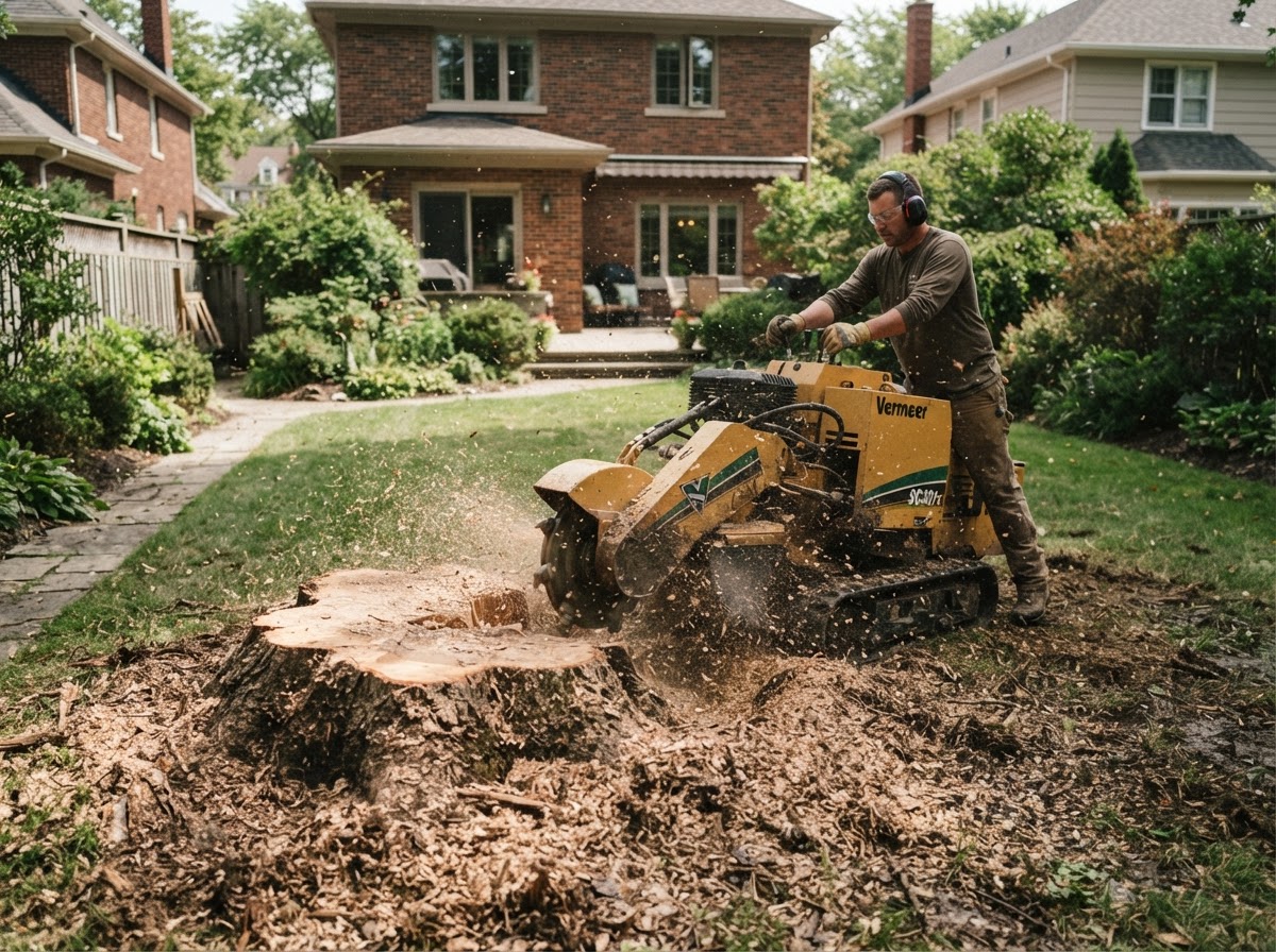 Stump grinding and removal near Town 'N' Country