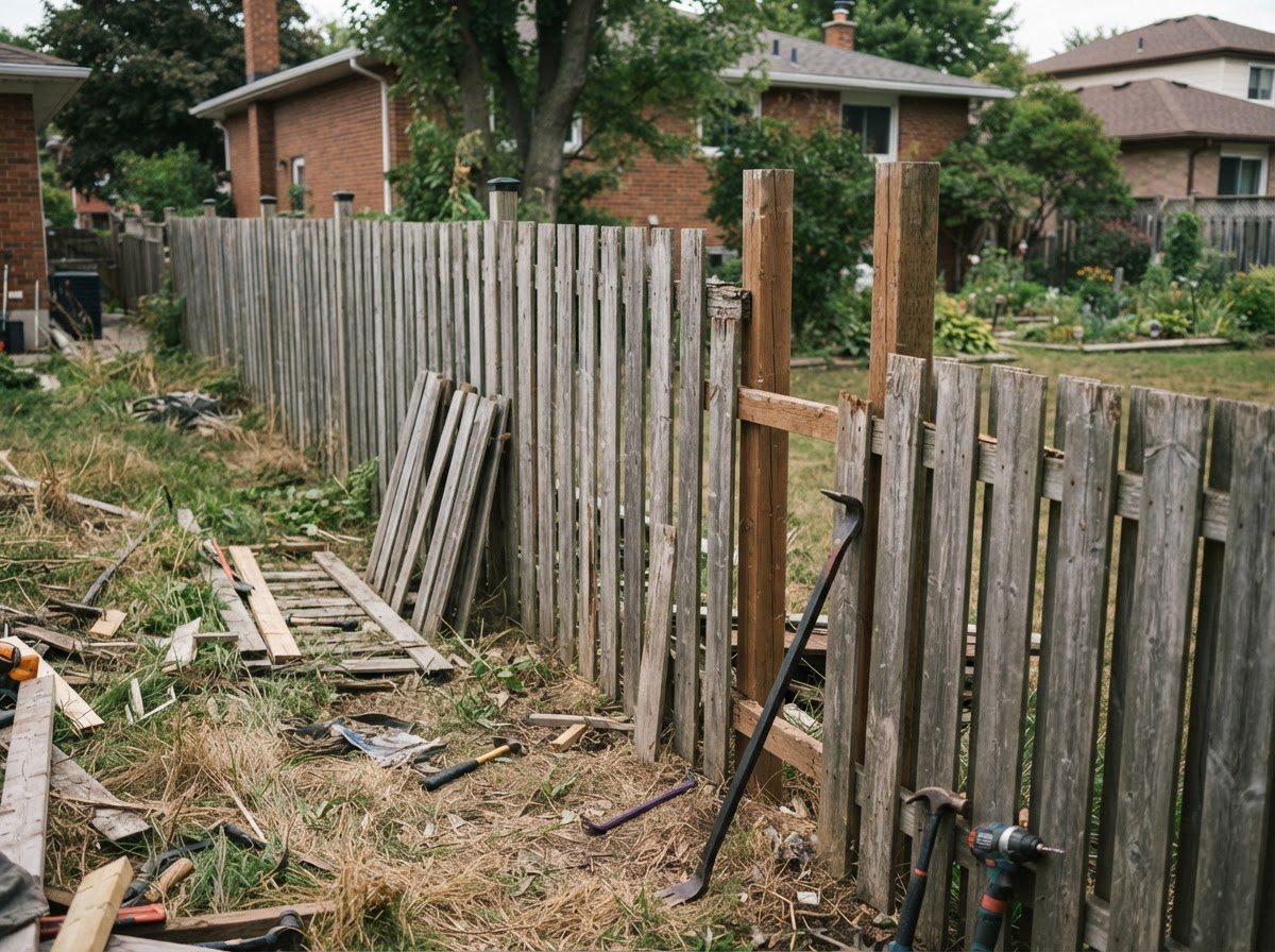 Fence removal and demolition near Town 'N' Country