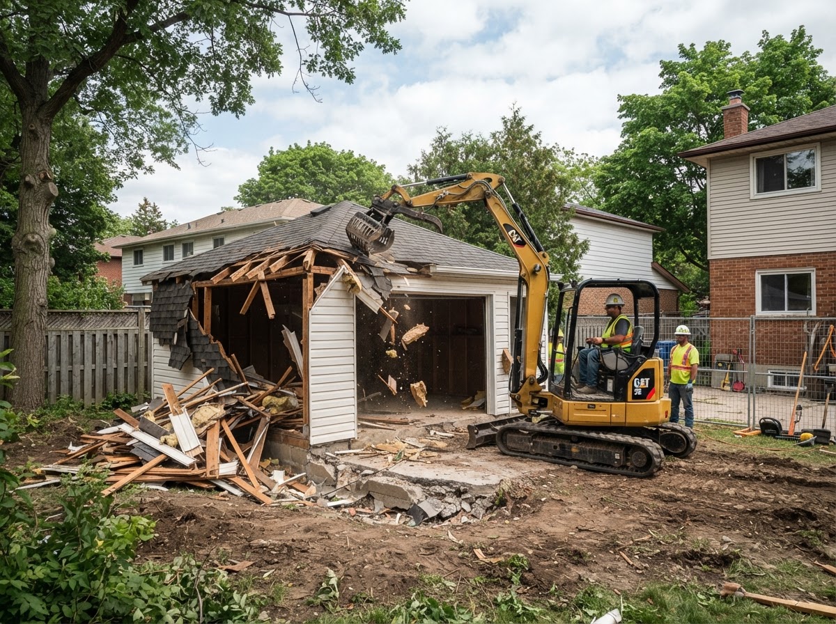 Garage demolition in Town 'N' Country