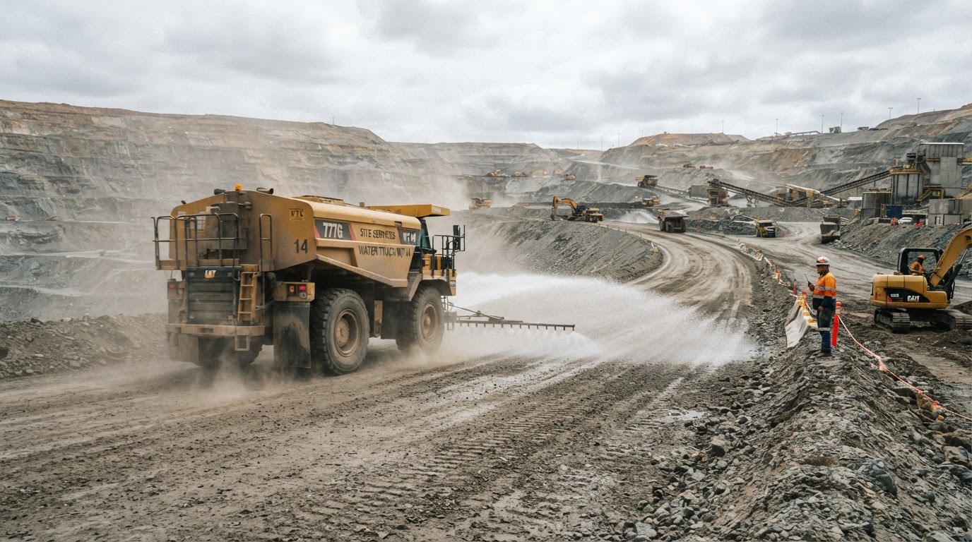 Dust Control — Greater Austin commercial paving project