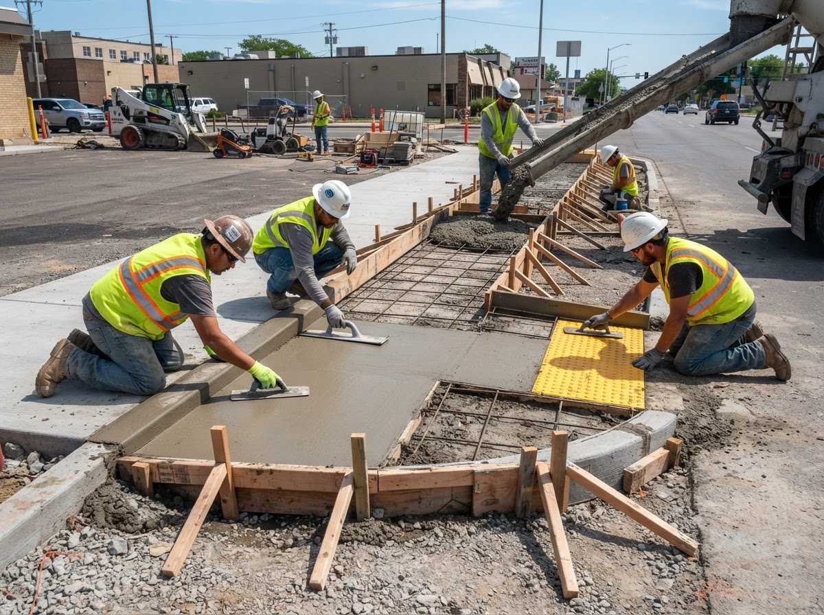 ADA Handicap Ramps — Greater Austin commercial paving project