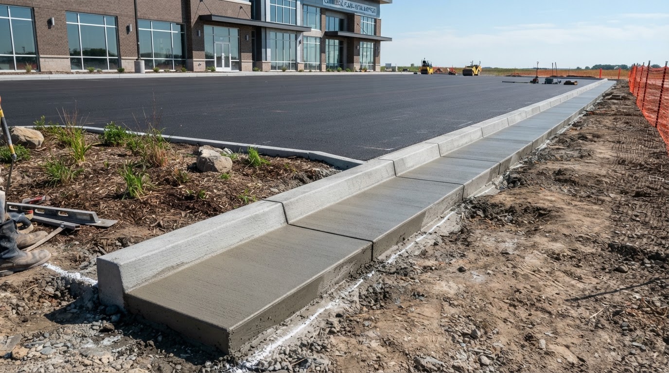 Concrete Installation — Greater Austin commercial paving project
