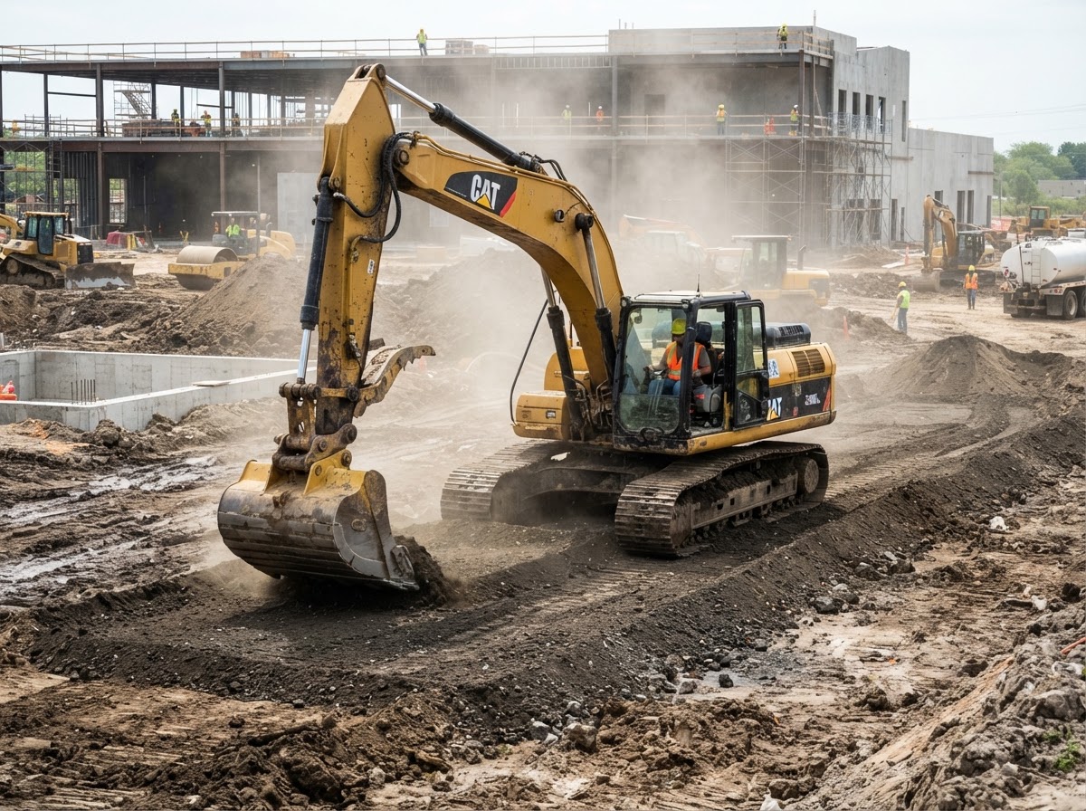 Soil / Cement Stabilization — Greater Austin commercial paving project