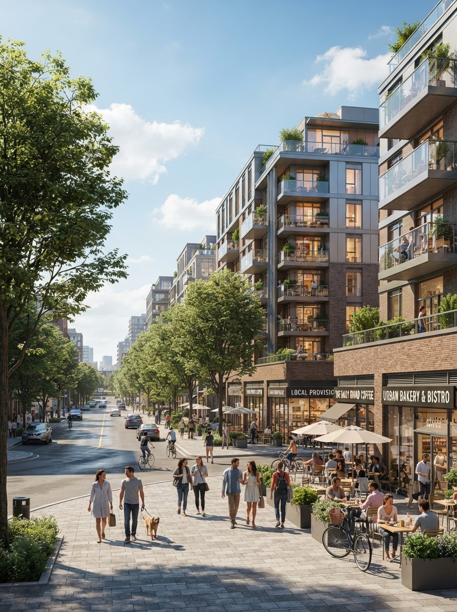 Downtown Core — an illustrative urban community scene