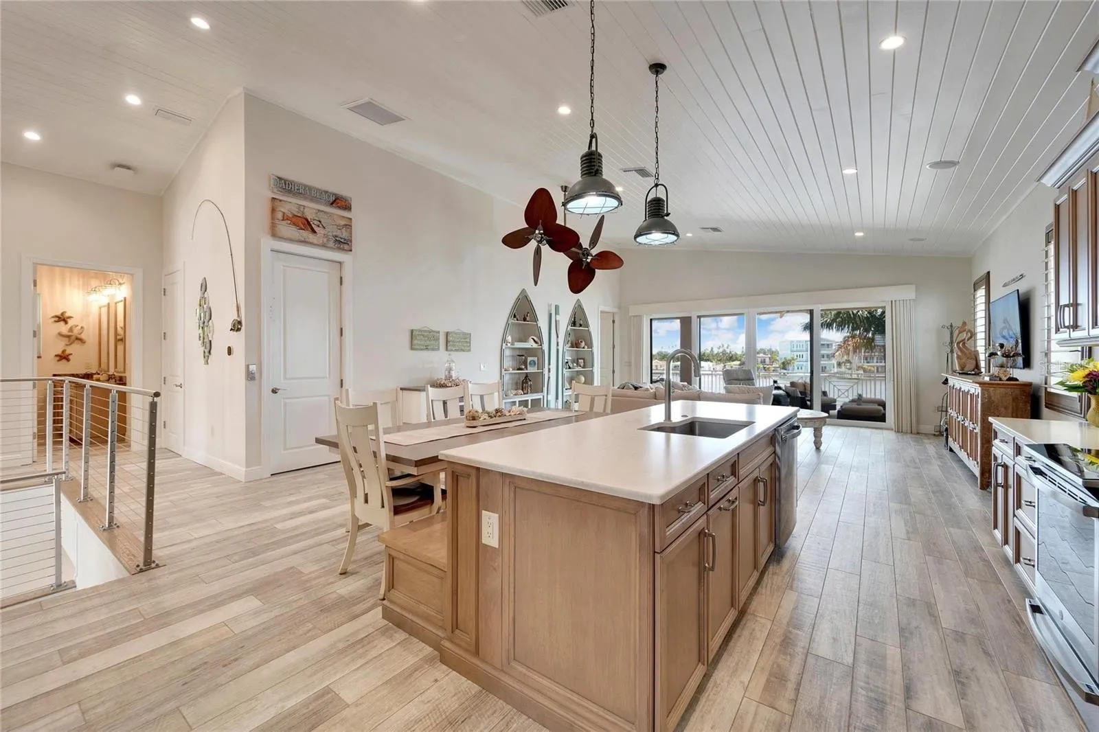 Coastal Modern Kitchen & Vaulted Great Room — Remodeling, Madeira Beach, FL