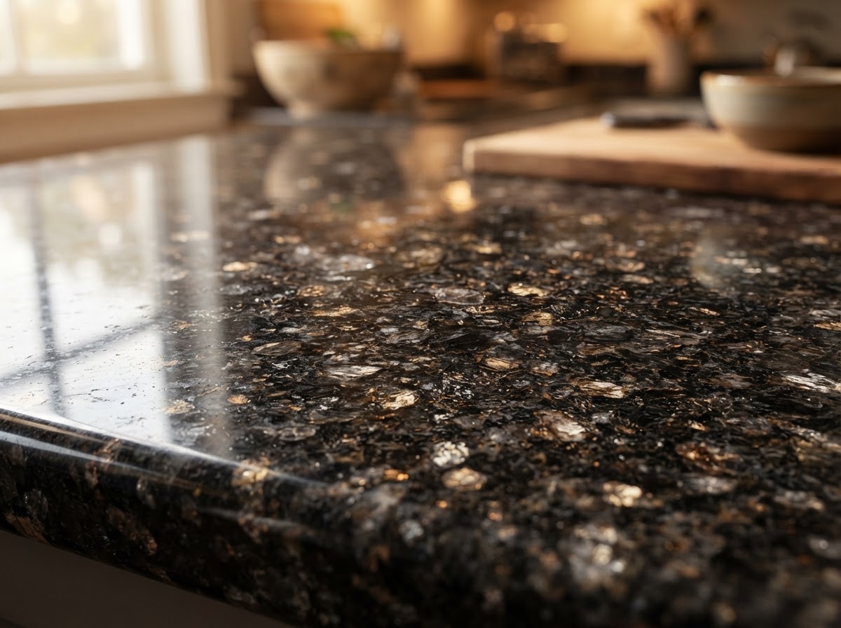 Granite countertop surface