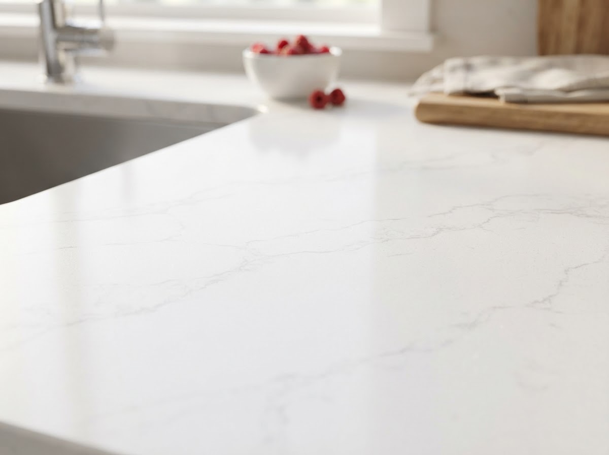 Quartz countertop surface