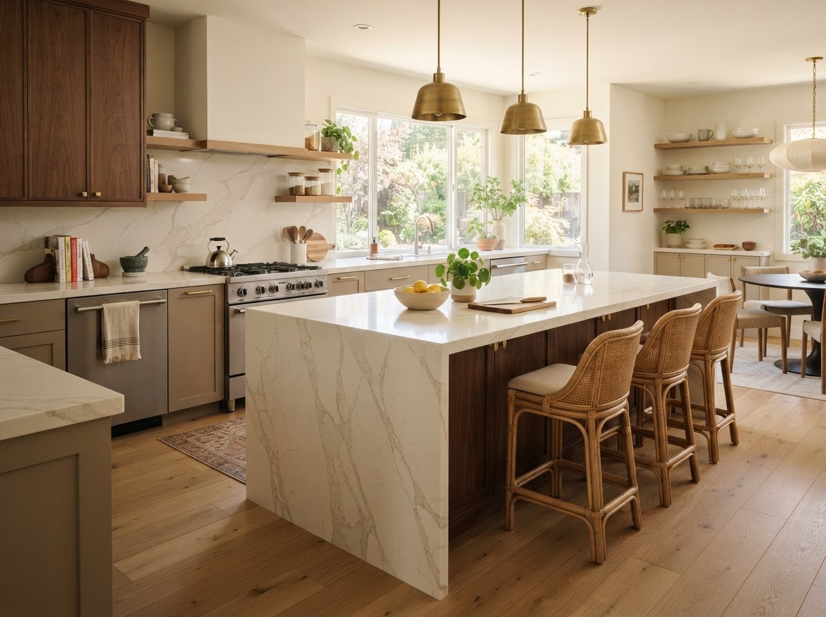 Quartz kitchen countertops · Manchester, NH