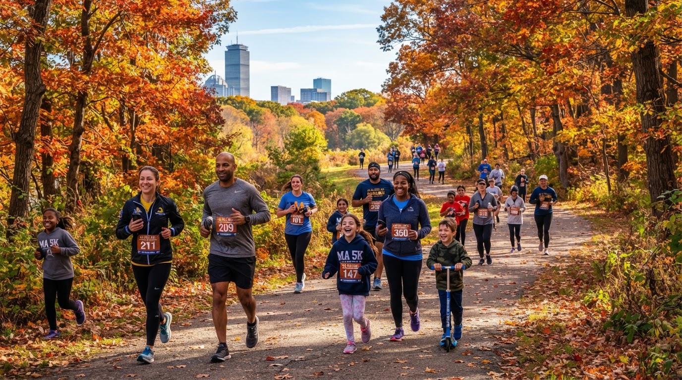 Massachusetts Fall Community 5K virtual run and walk in Greater Boston