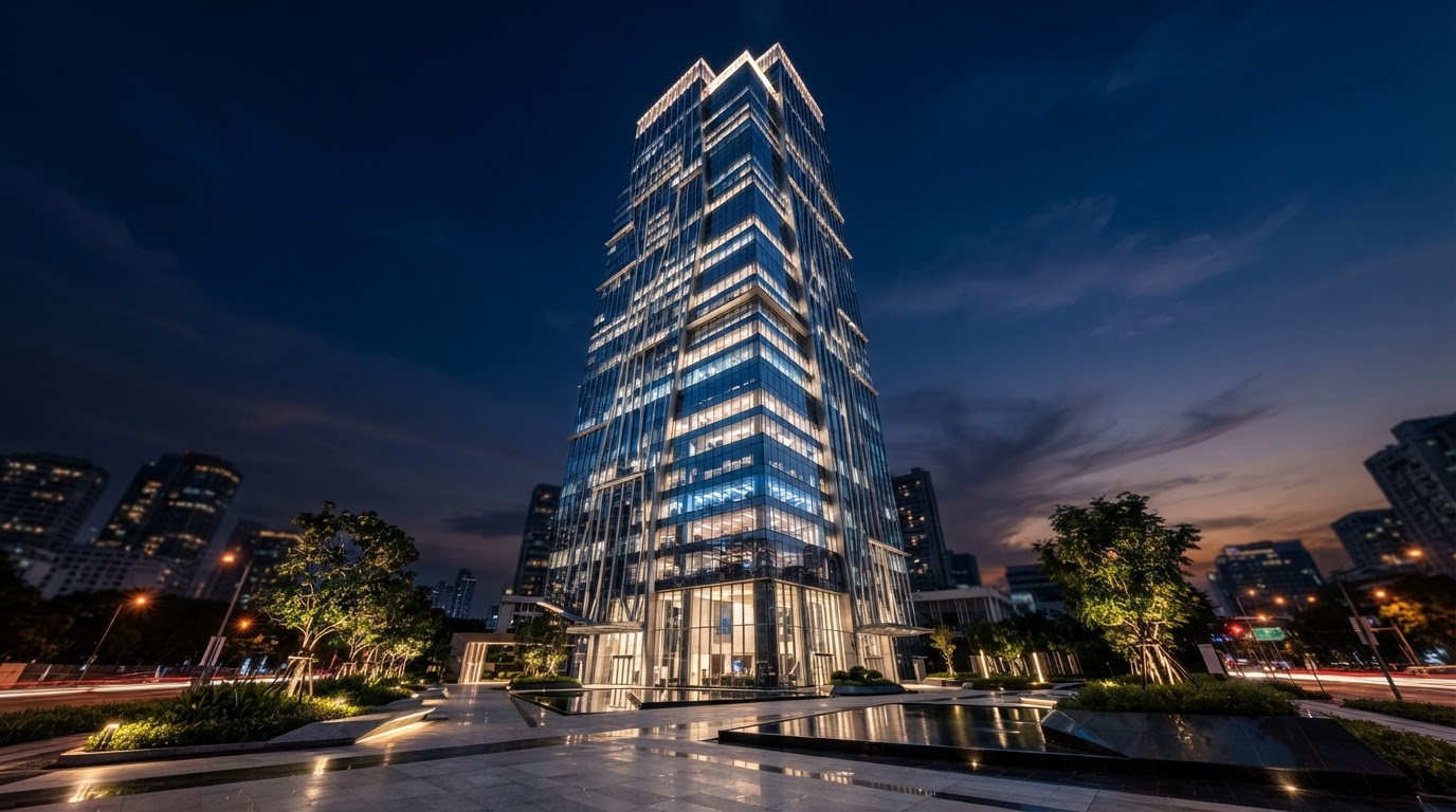 Modern luxury high-rise reflecting Enterprise Cleaning Service standards