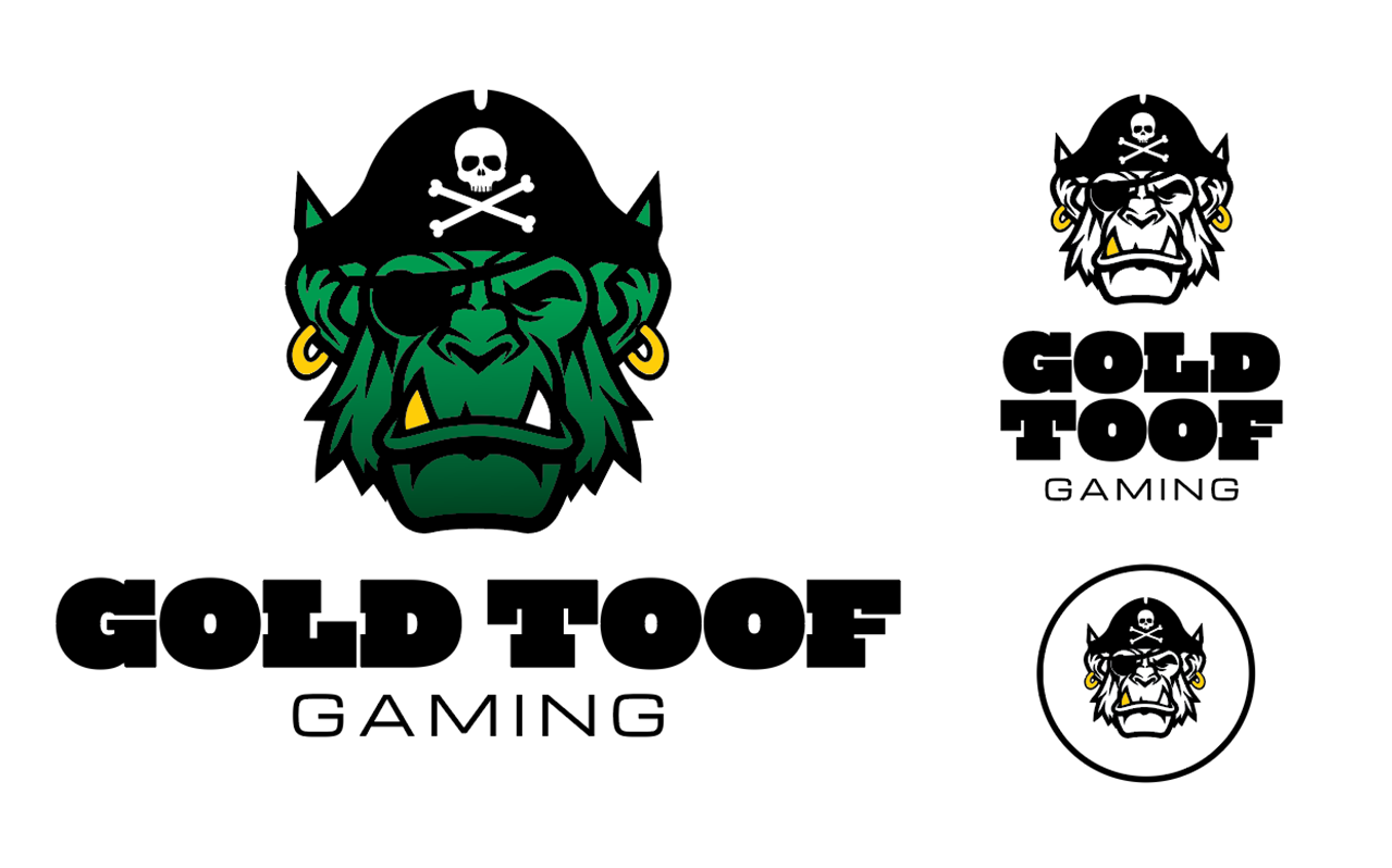 Gold Toof Gaming Mascot Logo & Brand System