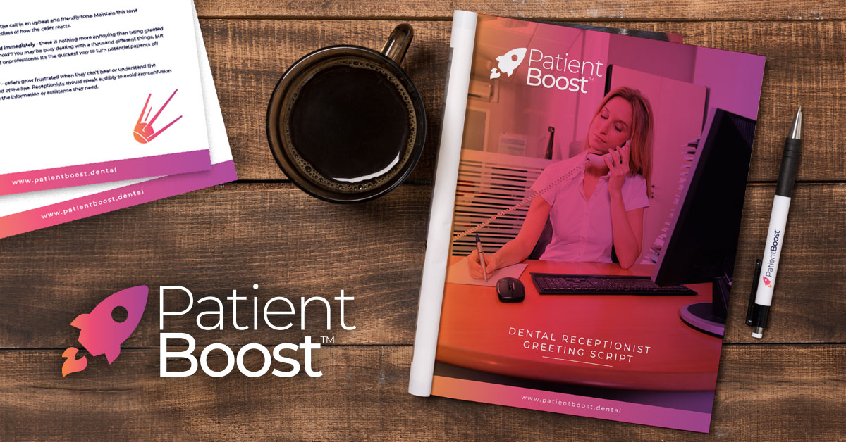 Patient Boost Dental Receptionist Greeting Script & Booklet