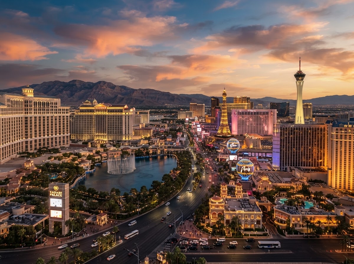 Las Vegas skyline and real estate