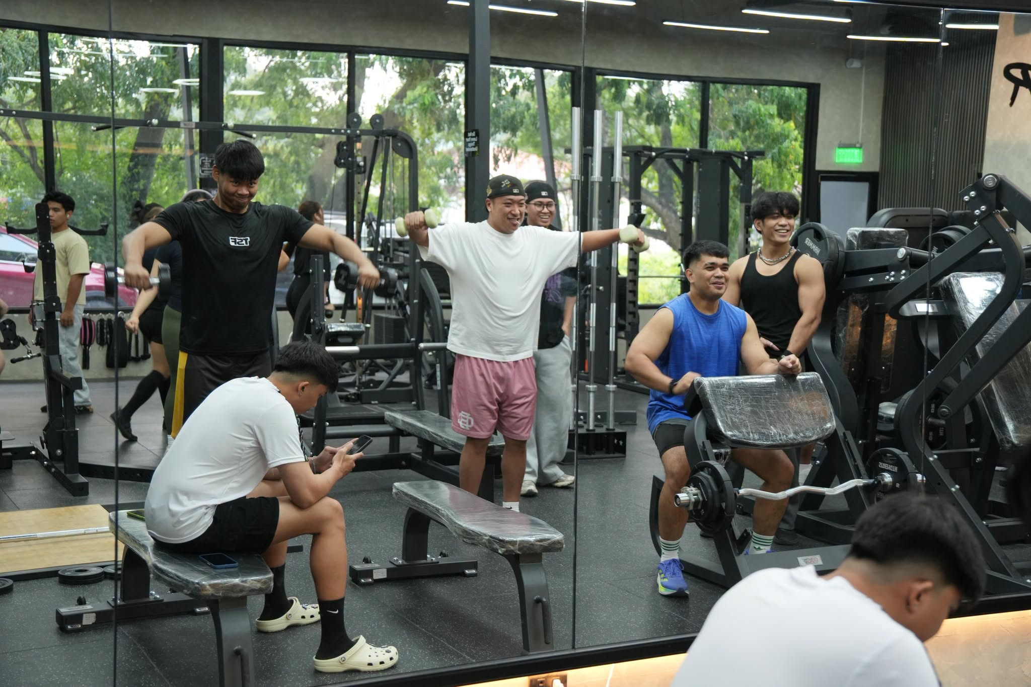 Members training together at True Strength Fitness in Zone 2 Becuran, Sta. Rita, Pampanga