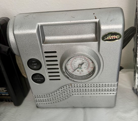 Slime portable electric air compressor and tire inflator with pressure gauge